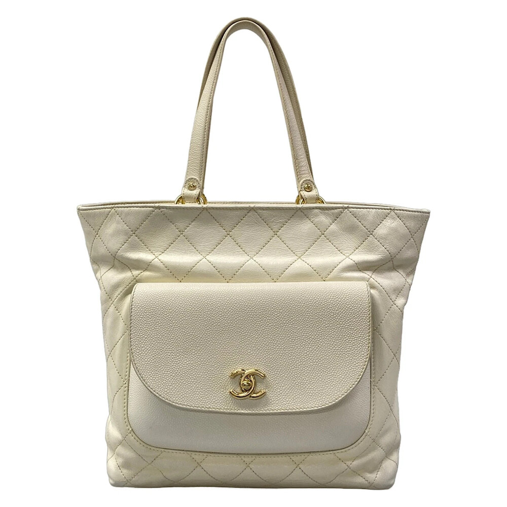 Chanel Matelasse White Calfskin Calf #312798C15B